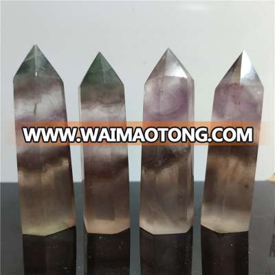 hot sale natural fluorite wand crystal quartz point for gift