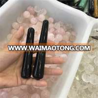 Bulk Natural Obsidian Quartz Crystal Yoni Healing Crystal Massage Wand For Women